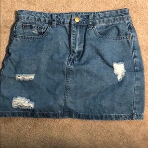 boohoo Denim mini skirt